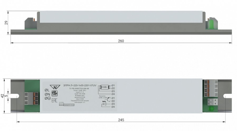 UV-TECH ЭПРА Л~220-1х55-2201-07 Фракционные анализаторы