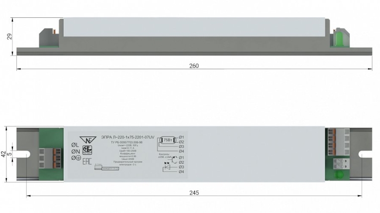 UV-TECH ЭПРА Л~220-1х75-2201-07 Фракционные анализаторы